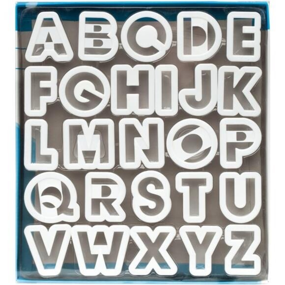 Ateco Alphabet Cookie Cutter Set,White 2-Inches - Picture 1 of 2